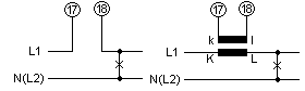 Schéma připojení MG (střídavý proud)