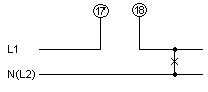 Schéma připojení EQ (střídavé napětí - přímé propojení)