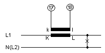 Schéma připojení EQ (střídavý proud - přes měnič)