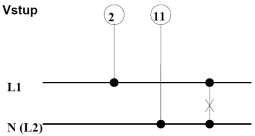 Schéma připojení převodníku kmitočtů FU 2.2