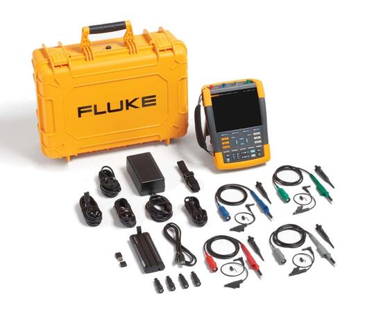 Fluke 190-504-III/S - prenosný batériový osciloskop Scopemeter s príslušenstvom