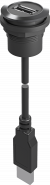 USB3 zásuvka s kabelem RONTRON-RJ-stainless steel