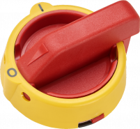 Otočná rukoväť, bezpečnostné, so zámkom dverí, červeno-žltá - 33670.000