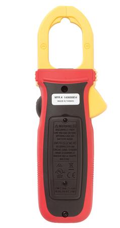 AMP-220 - Kliešťový multimeter, zozadu