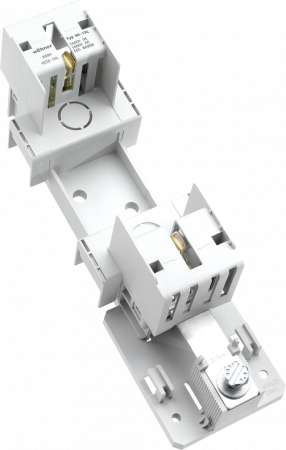 Poistkové spodky QUADRON s prepážkami - pre poistky NH