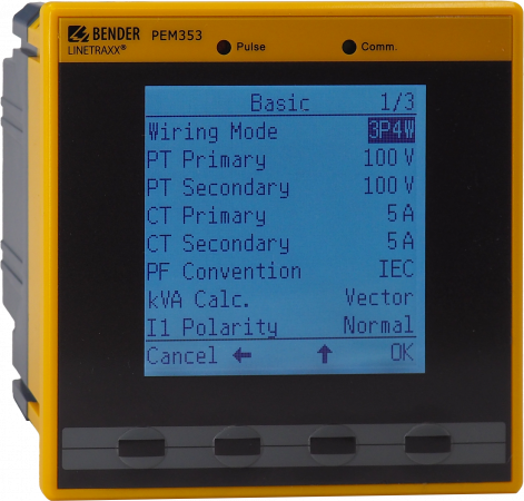 PEM353-P - Digitálny panelový multimeter a analyzátor siete - #3