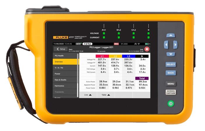 Fluke 1777 - Trojfázový analyzátor kvality energie