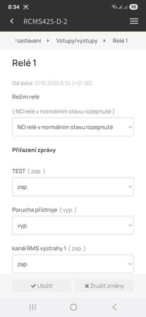 Bender Connect App - konfigurácia alarmového relé