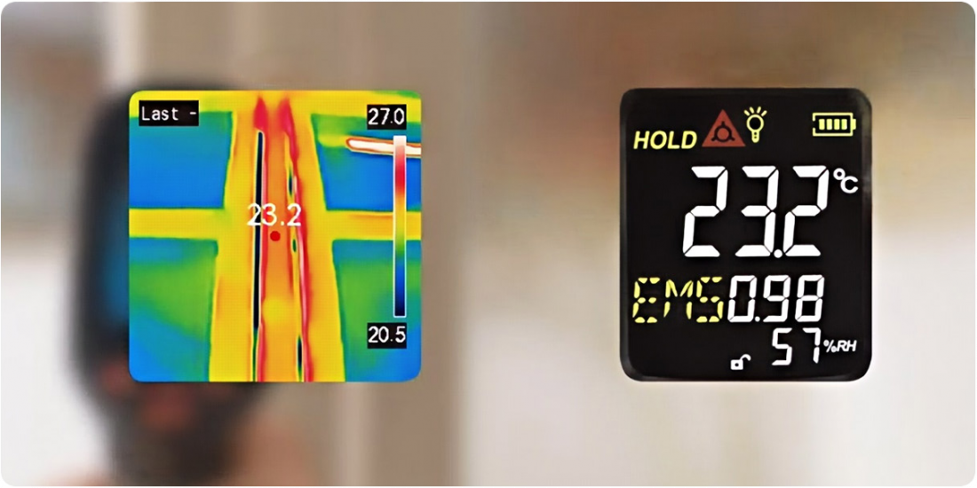 Vizuálny displej teplomera